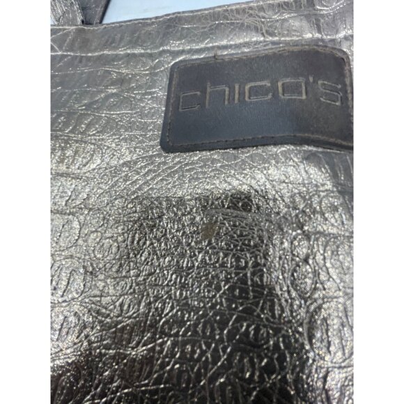 large chico's tote bag 2 handles rectangle 20x16" READ - Picture 4 of 7